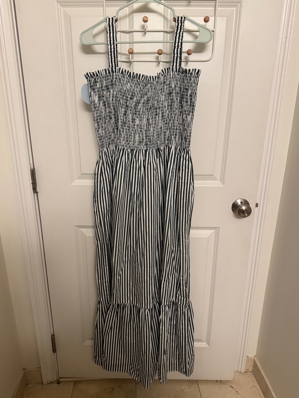 NEVER WORN w/ Tags HILL HOUSE Green & White Striped Nap Dress